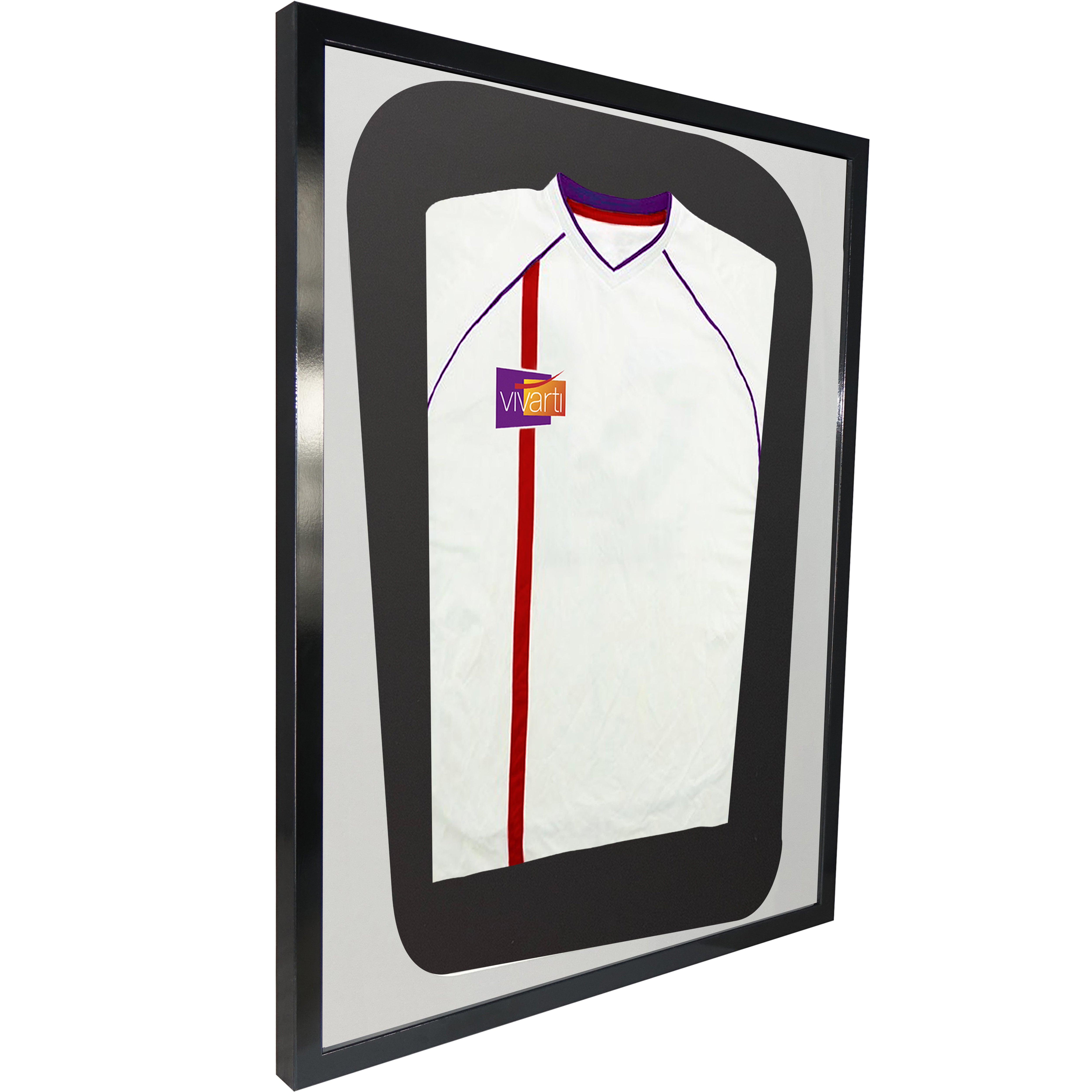 Vivarti DIY Tapered 3D Mounted Sports Shirt Display Black Frame