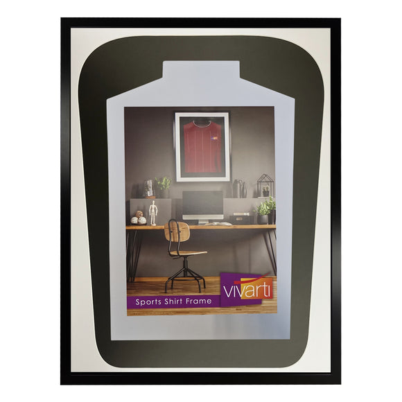Vivarti DIY Tapered 3D Mounted Sports Shirt Display Black Frame