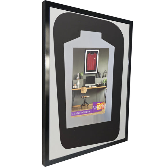Vivarti DIY Tapered 3D Mounted Sports Shirt Display Black Frame
