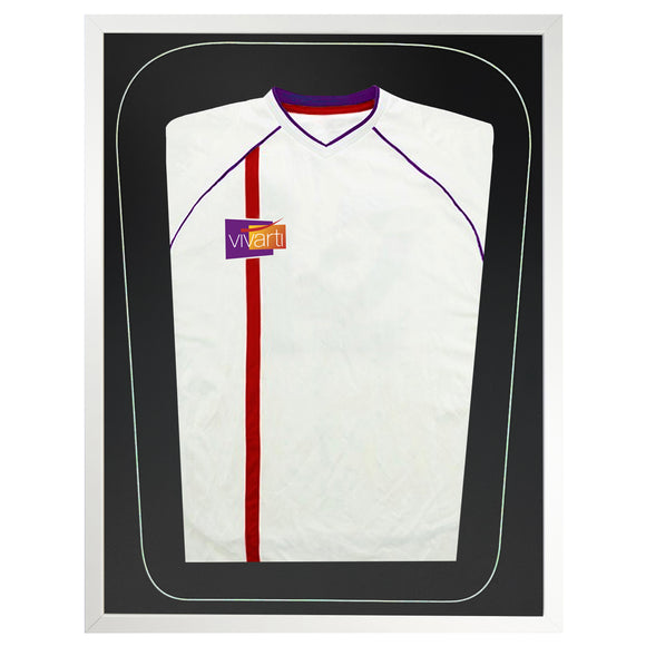 Vivarti DIY Tapered 3D Mounted Sports Shirt Display  Gloss White Frame