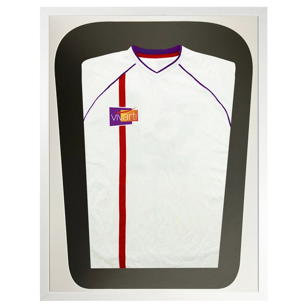 Vivarti DIY Tapered 3D Mounted Sports Shirt Display White Frame