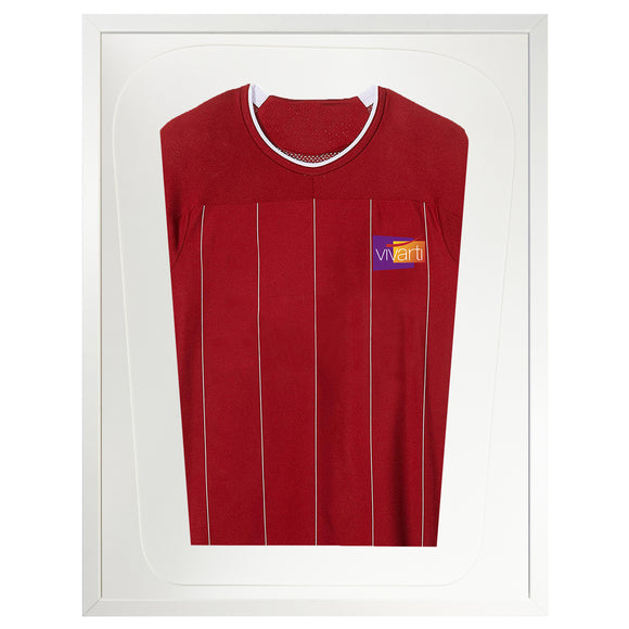 Vivarti DIY Tapered 3D Mounted Sports Shirt Display  Gloss White Frame