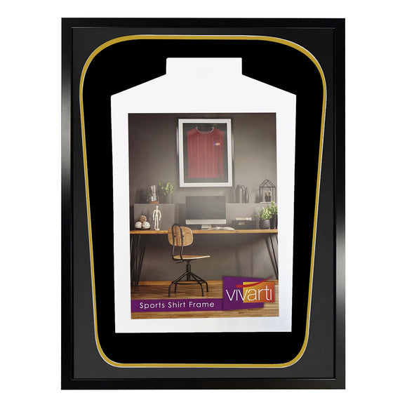 Vivarti DIY Tapered 3D Double Mounted Sports Shirt Display Black Frame