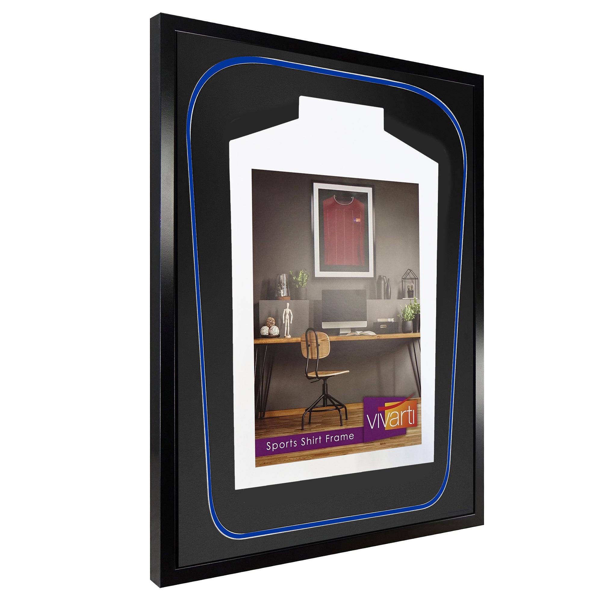 Vivarti DIY Tapered 3D Double Mounted Sports Shirt Display Black Frame