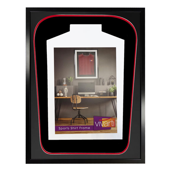 Vivarti DIY Tapered 3D Double Mounted Sports Shirt Display Black Frame