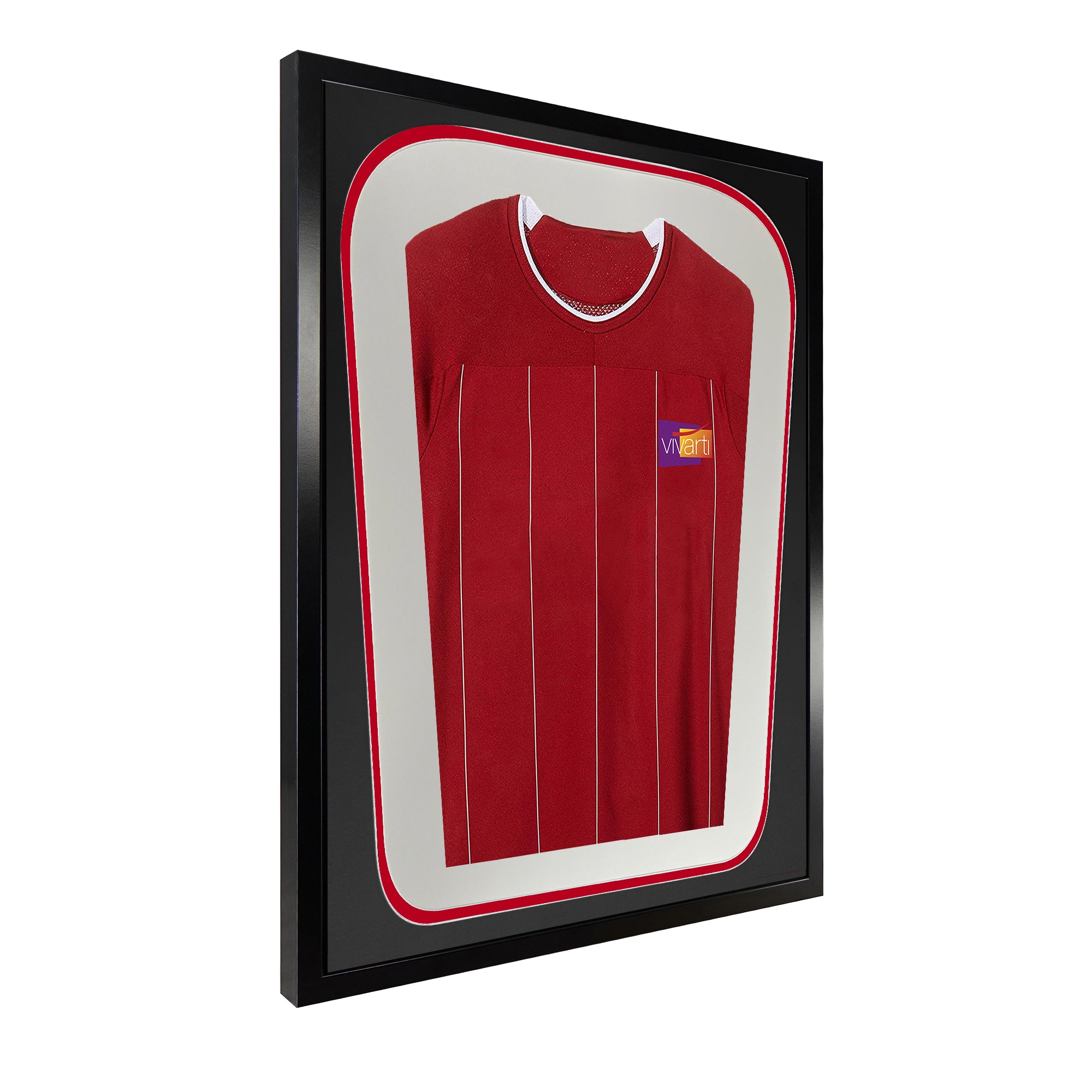 Vivarti DIY Tapered 3D Double Mounted Sports Shirt Display Gloss Black Frame