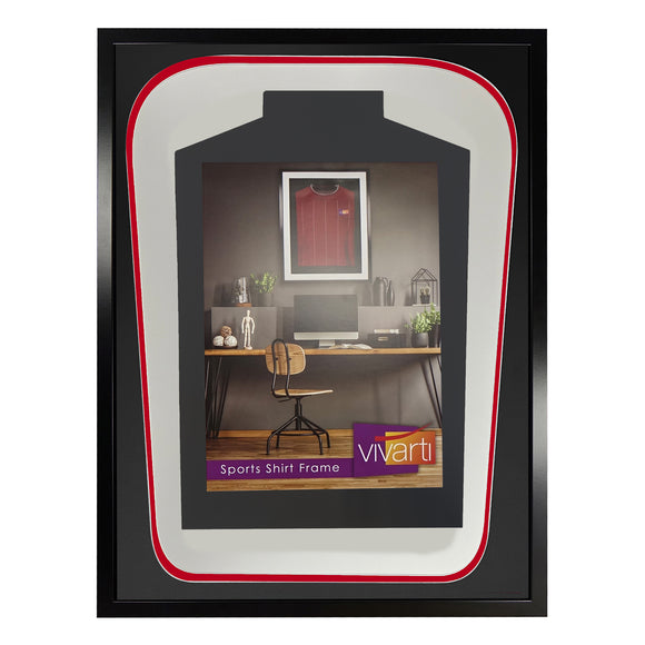 Vivarti DIY Tapered 3D Double Mounted Sports Shirt Display Black Frame