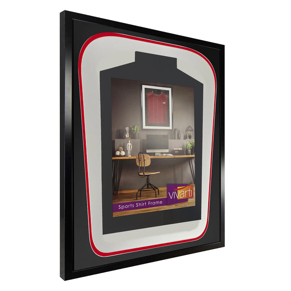 Vivarti DIY Tapered 3D Double Mounted Sports Shirt Display Black Frame