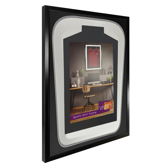 Vivarti DIY Tapered 3D Double Mounted Sports Shirt Display Black Frame