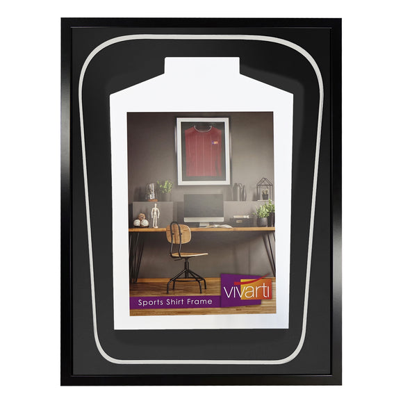 Vivarti DIY Tapered 3D Double Mounted Sports Shirt Display Black Frame