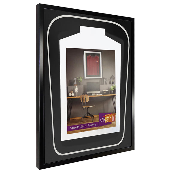 Vivarti DIY Tapered 3D Double Mounted Sports Shirt Display Black Frame