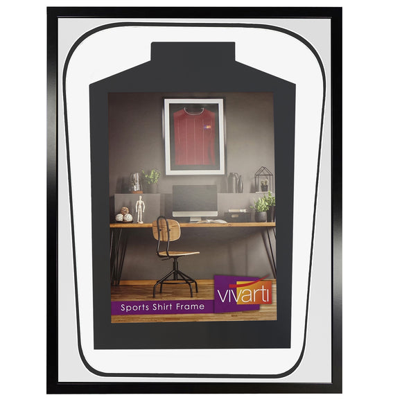 Vivarti DIY Tapered 3D Double Mounted Sports Shirt Display Black Frame