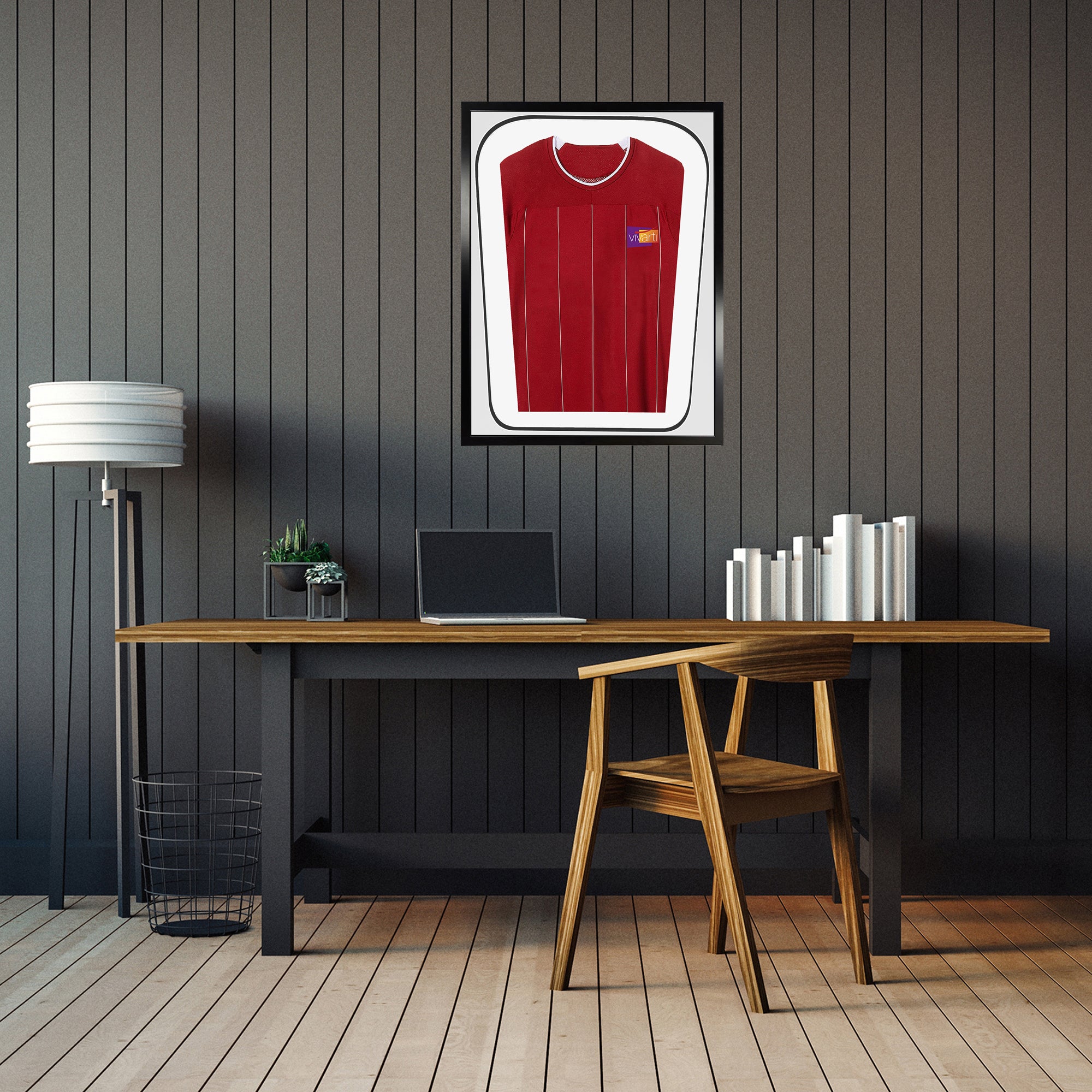 Vivarti DIY Tapered 3D Double Mounted Sports Shirt Display Black Frame