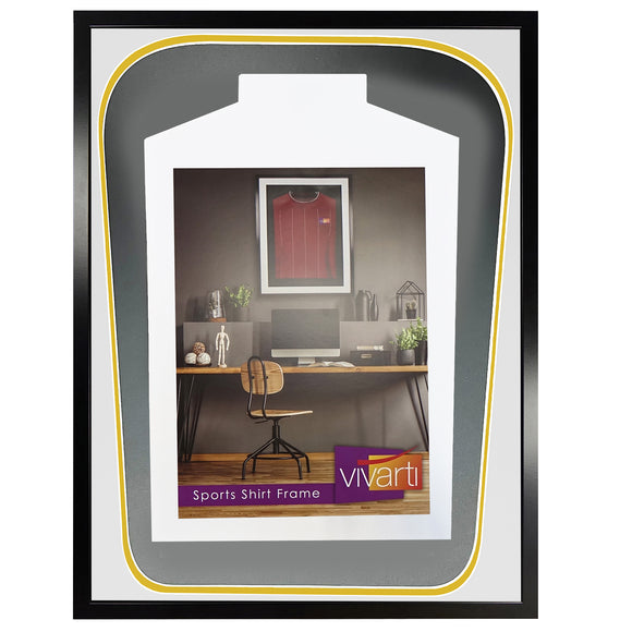 Vivarti DIY Tapered 3D Double Mounted Sports Shirt Display Black Frame