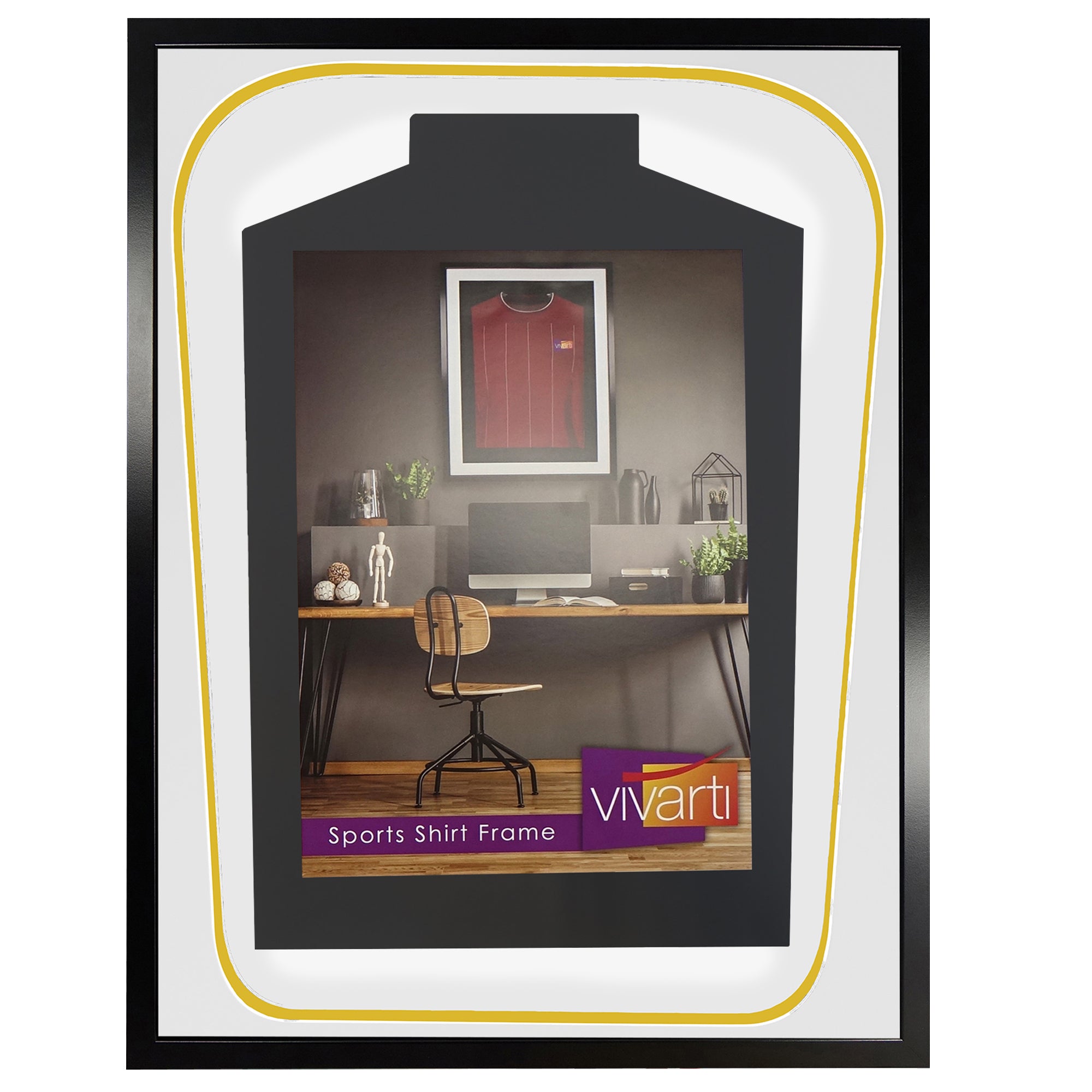 Vivarti DIY Tapered 3D Double Mounted Sports Shirt Display Black Frame