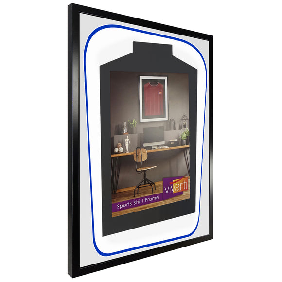 Vivarti DIY Tapered 3D Double Mounted Sports Shirt Display Black Frame