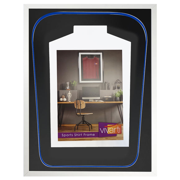 Vivarti DIY Tapered 3D Double Mounted Sports Shirt Display White Frame