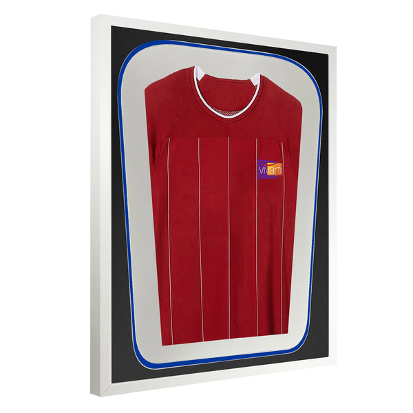 Vivarti DIY Tapered 3D Double Mounted Sports Shirt Display Gloss White Frame