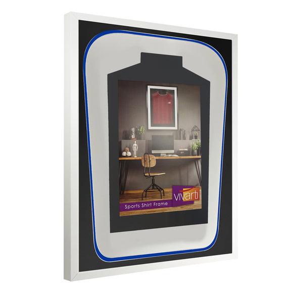 Vivarti DIY Tapered 3D Double Mounted Sports Shirt Display White Frame