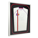 Vivarti DIY Tapered 3D Double Mounted Sports Shirt Display Gloss White Frame-35
