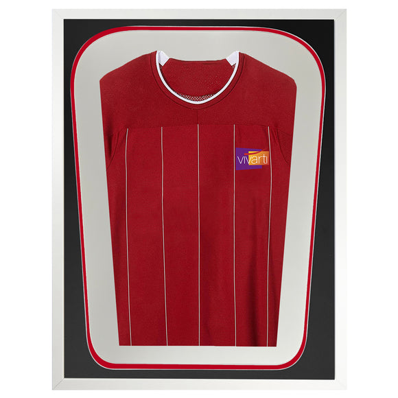 Vivarti DIY Tapered 3D Double Mounted Sports Shirt Display White Frame