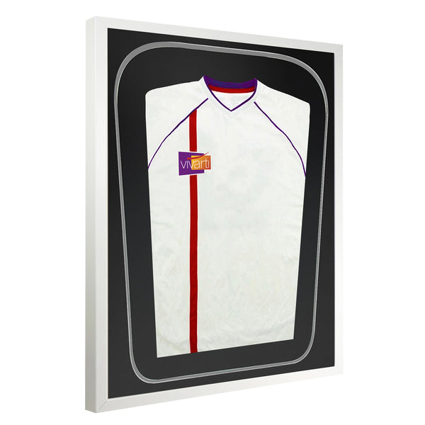 Vivarti DIY Tapered 3D Double Mounted Sports Shirt Display White Frame