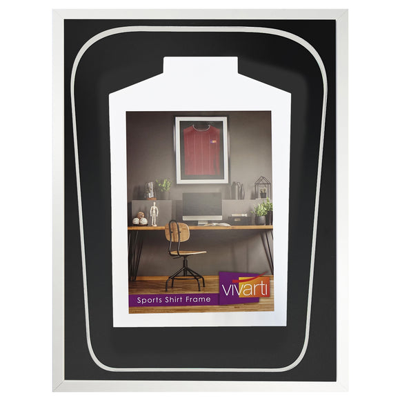 Vivarti DIY Tapered 3D Double Mounted Sports Shirt Display White Frame