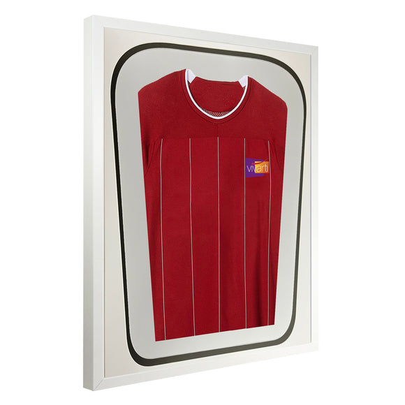 Vivarti DIY Tapered 3D Double Mounted Sports Shirt Display Gloss White Frame