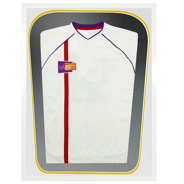 Vivarti DIY Tapered 3D Double Mounted Sports Shirt Display Gloss White Frame