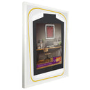 Vivarti DIY Tapered 3D Double Mounted Sports Shirt Display Gloss White Frame-65