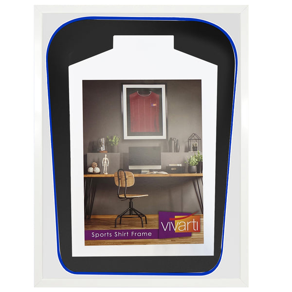 Vivarti DIY Tapered 3D Double Mounted Sports Shirt Display White Frame