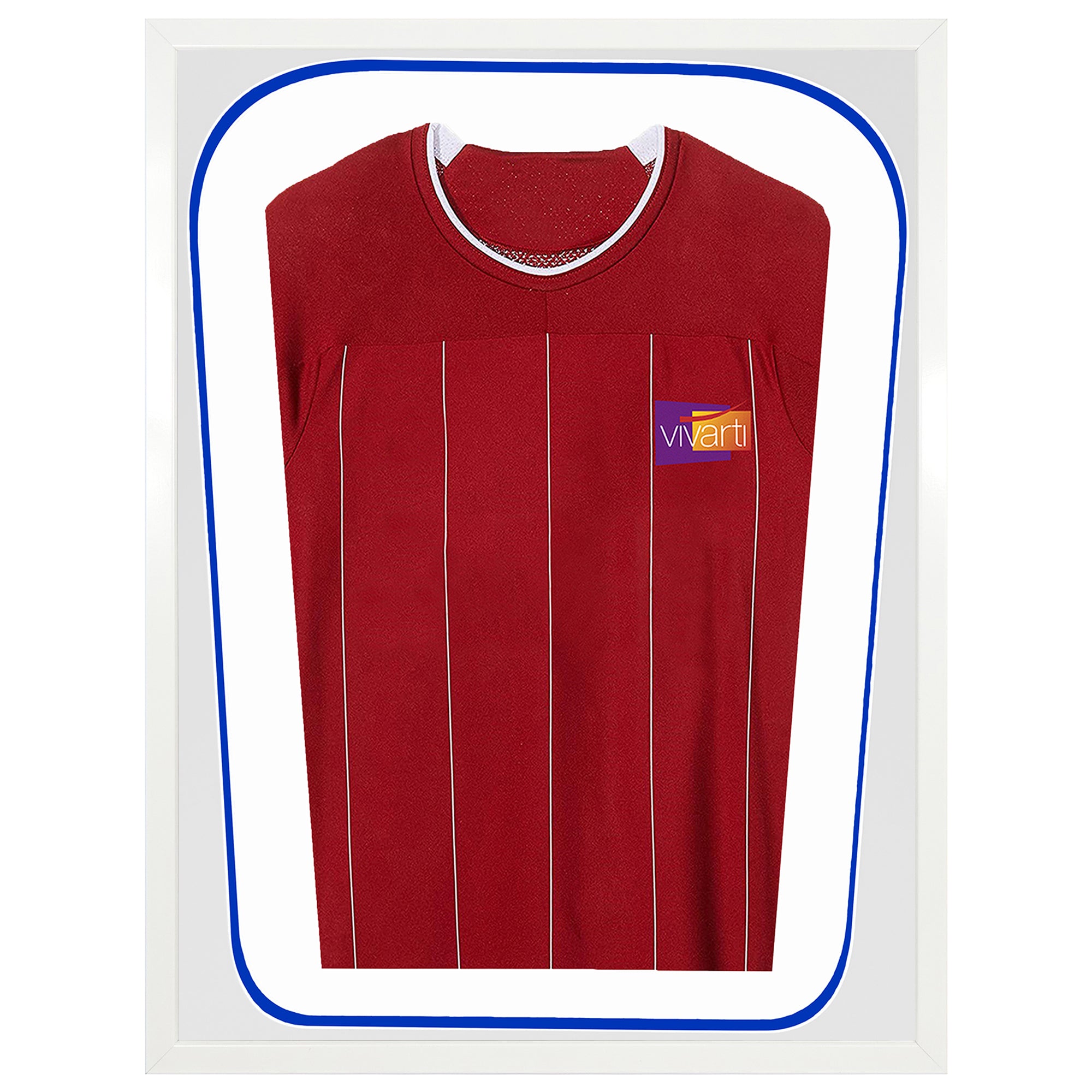 Vivarti DIY Tapered 3D Double Mounted Sports Shirt Display White Frame