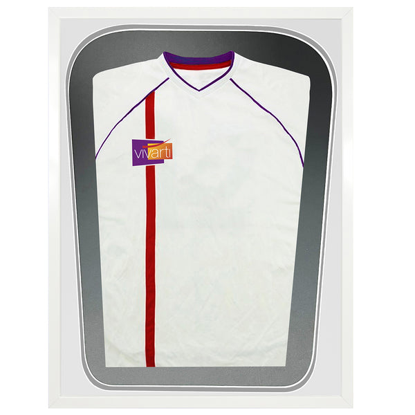 Vivarti DIY Tapered 3D Double Mounted Sports Shirt Display White Frame