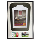 Vivarti DIY Tapered 3D Mounted+ Double Aperture Sports Shirt Display Gloss Black Frame-15