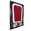 Vivarti DIY Tapered 3D Double Mounted + Double Aperture Sports Shirt Display Gloss Black Frame