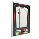 Vivarti DIY Tapered 3D Double Mounted + Double Aperture Sports Shirt Display White Frame-35