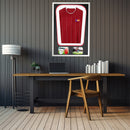 Vivarti DIY Tapered 3D Double Mounted + Double Aperture Sports Shirt Display Gloss White Frame-42