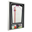 Vivarti DIY Tapered 3D Double Mounted + Double Aperture Sports Shirt Display Gloss White Frame-43