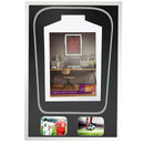 Vivarti DIY Tapered 3D Double Mounted + Double Aperture Sports Shirt Display Gloss White Frame-44