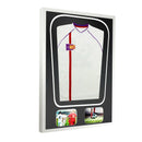 Vivarti DIY Tapered 3D Double Mounted + Double Aperture Sports Shirt Display Gloss White Frame-51