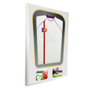 Vivarti DIY Tapered 3D Double Mounted + Double Aperture Sports Shirt Display White Frame-63