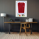 Vivarti DIY Tapered 3D Double Mounted + Double Aperture Sports Shirt Display White Frame-74