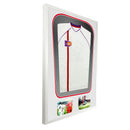Vivarti DIY Tapered 3D Double Mounted + Double Aperture Sports Shirt Display Gloss White Frame-75