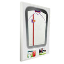Vivarti DIY Tapered 3D Double Mounted + Double Aperture Sports Shirt Display Gloss White Frame-83