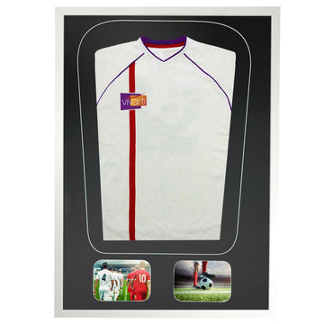 Vivarti DIY Tapered 3D Mounted+ Double Aperture Sports Shirt Display  Gloss White Frame