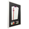 Vivarti DIY Tapered 3D Mounted+ Double Aperture Sports Shirt Display White Frame