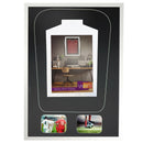 Vivarti DIY Tapered 3D Mounted+ Double Aperture Sports Shirt Display White Frame-13