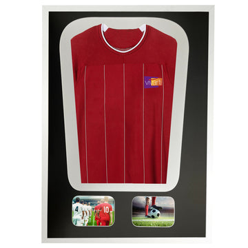 Vivarti DIY Tapered 3D Mounted+ Double Aperture Sports Shirt Display  Gloss White Frame - 0