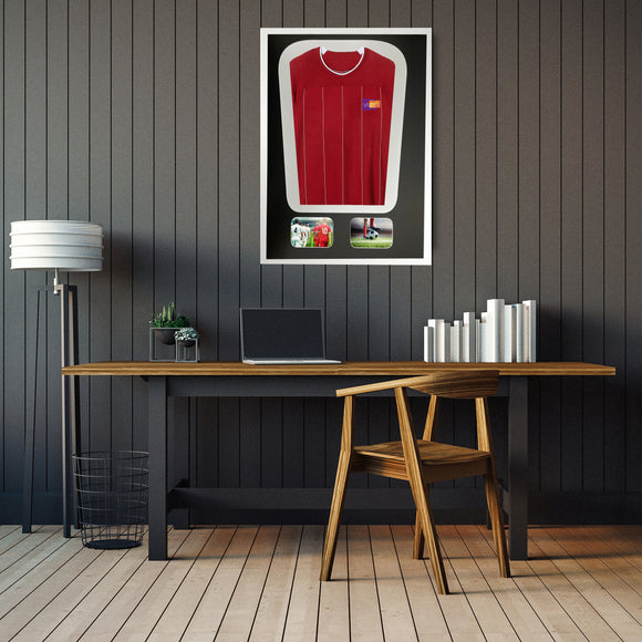 Vivarti DIY Tapered 3D Mounted+ Double Aperture Sports Shirt Display  Gloss White Frame