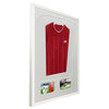 Vivarti DIY Tapered 3D Mounted+ Double Aperture Sports Shirt Display  Gloss White Frame